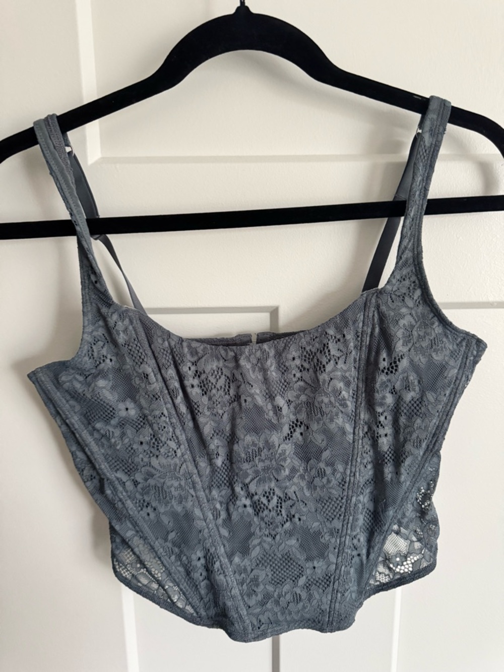 Gray Lace Corset Top (Gilly Hicks)